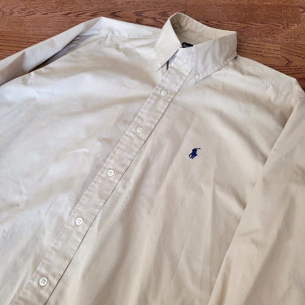 Ralph Lauren Beige Blake Button Up Sz M